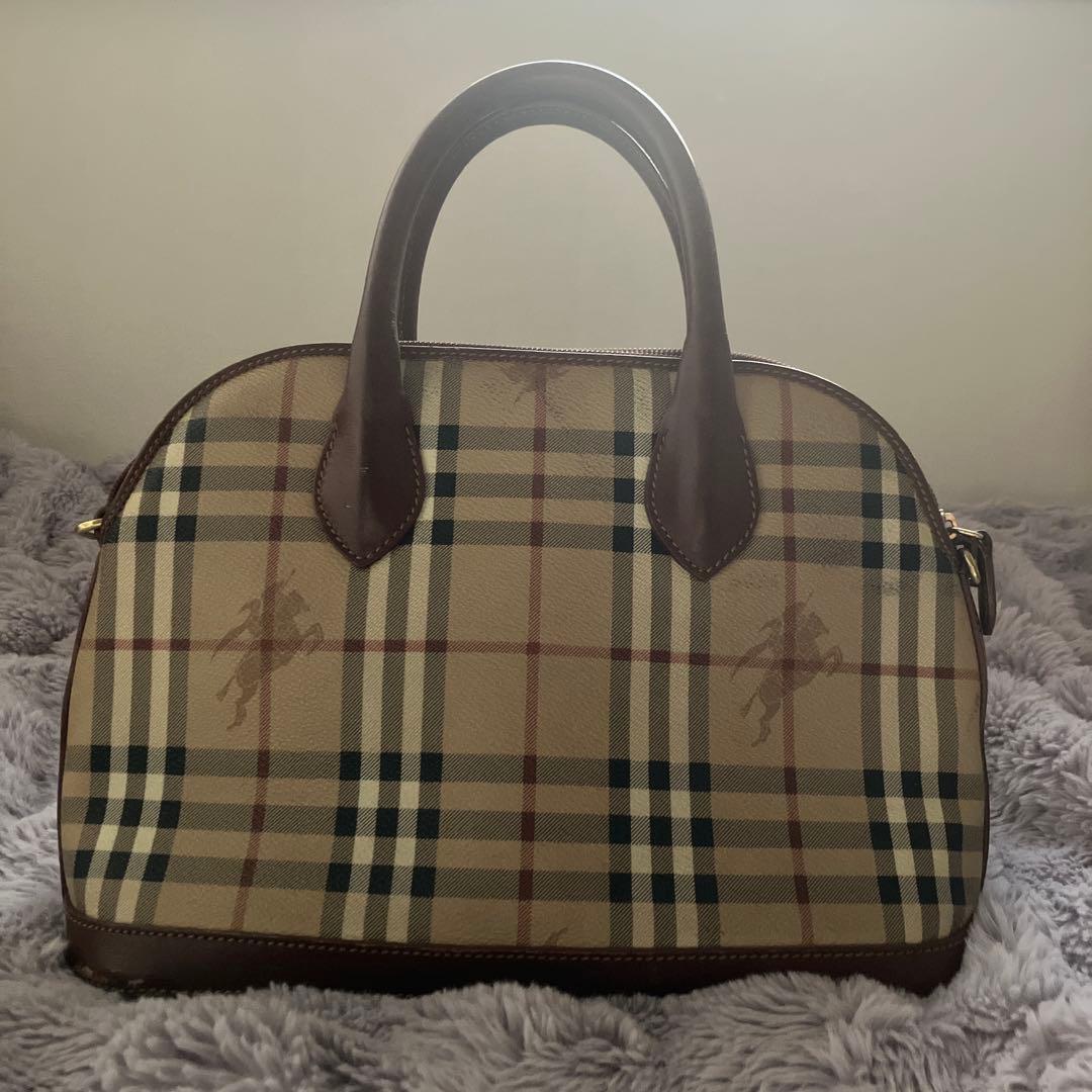 【BURBERRY バーバリー】チェック柄 ハンドバッグ トート ヴィンテージ