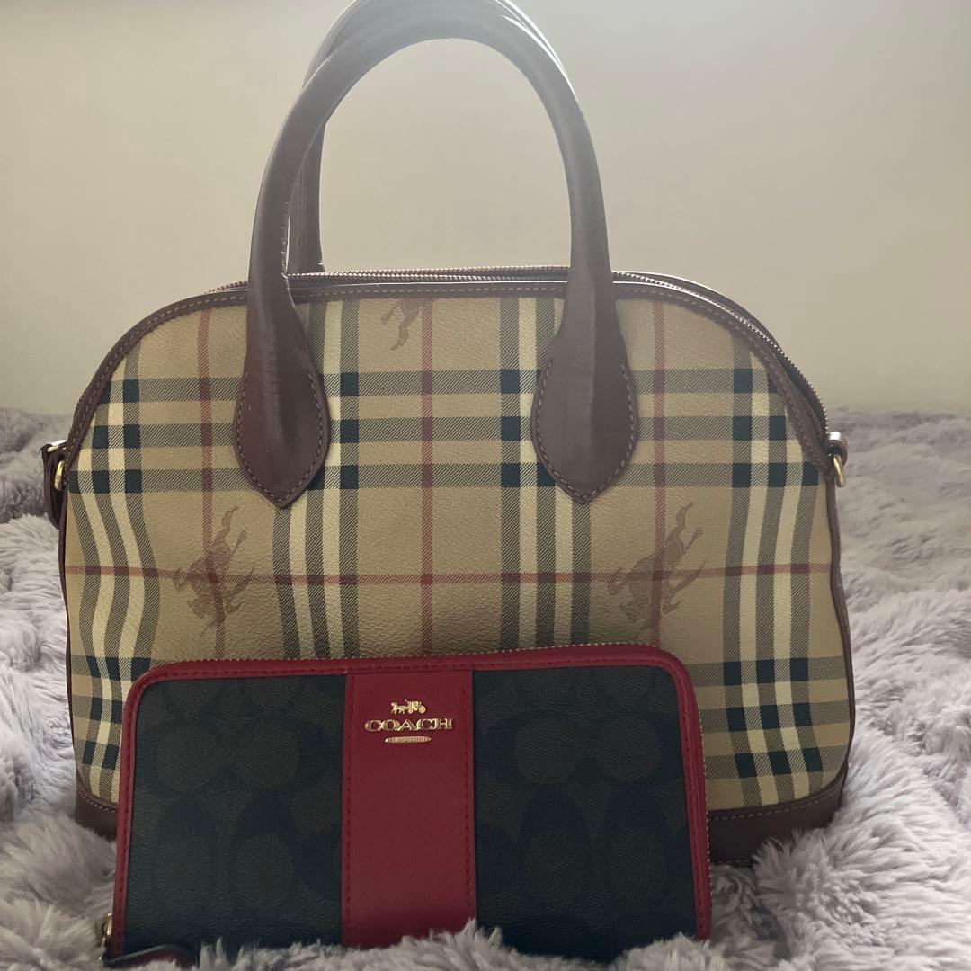 【BURBERRY バーバリー】チェック柄 ハンドバッグ トート ヴィンテージ