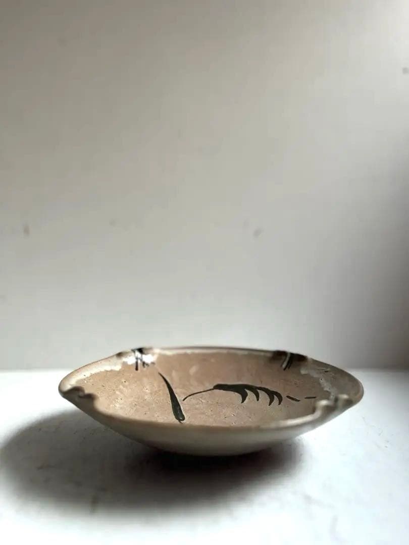 376 田中佐次郎 山瀬窯 絵唐津菓子器 ② 唐津焼 茶道 茶道具 未使用 希少