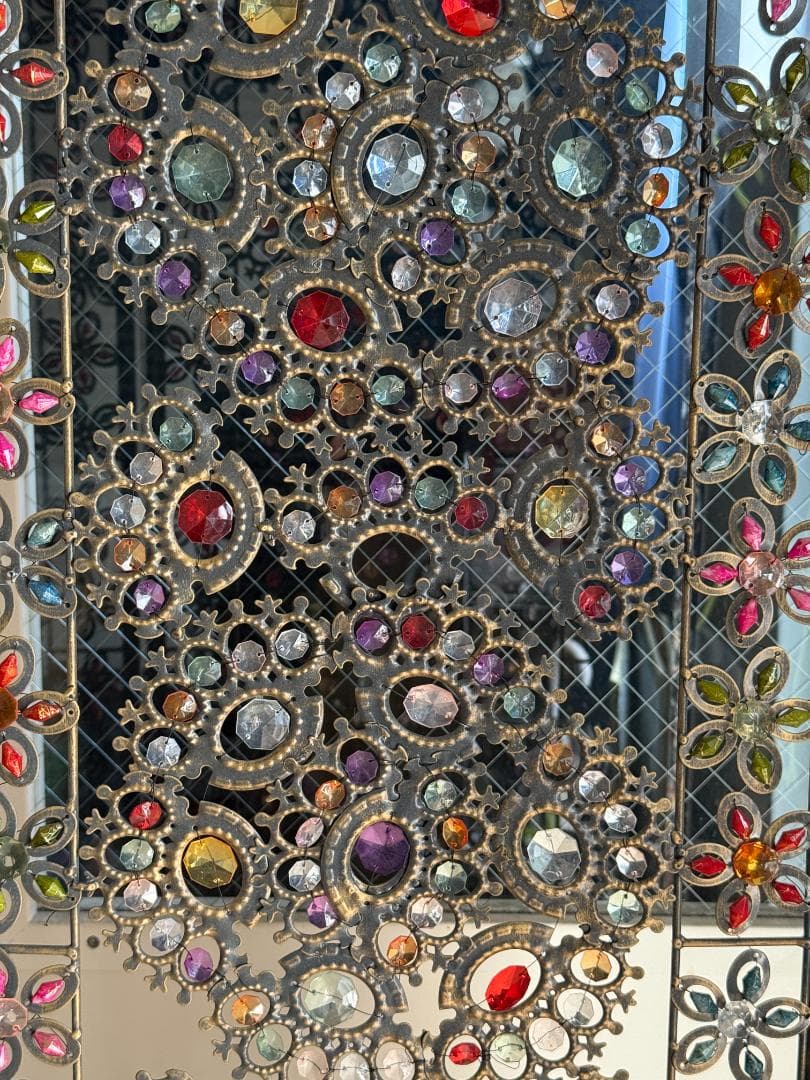 アクリルビーズパーテーション 3連 幅119cm 高さ172cm 折りたたみ可能