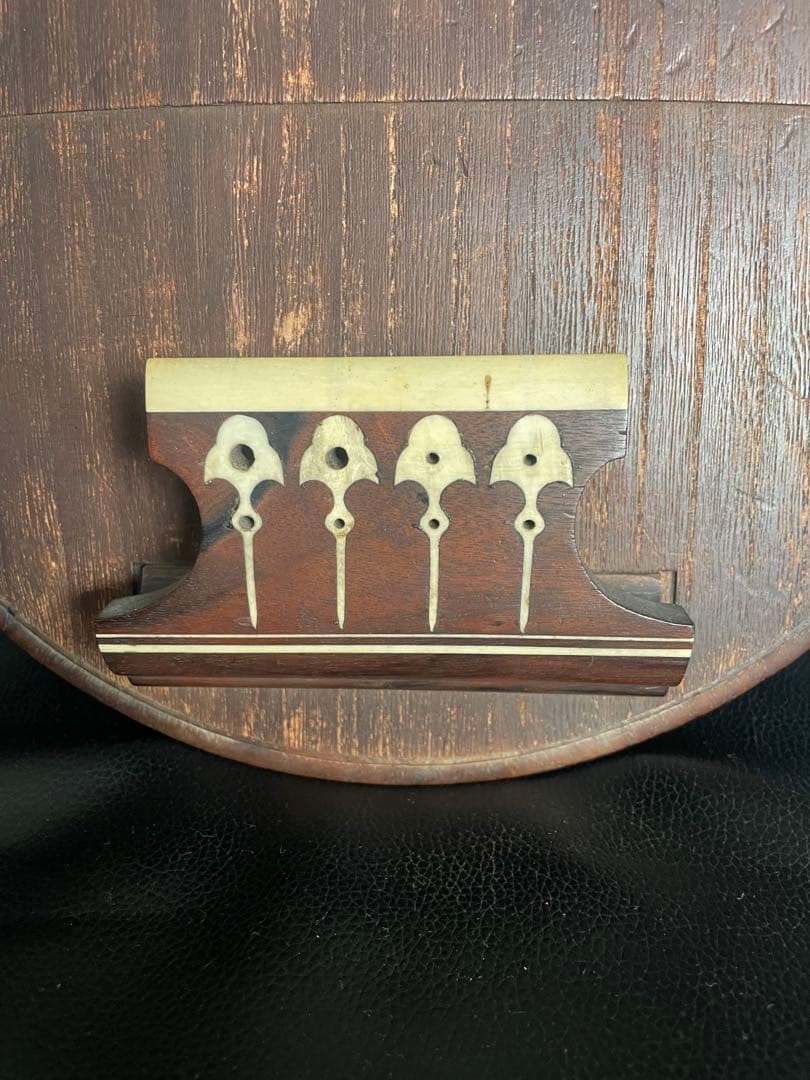 ③レア 筑前琵琶 四弦五柱 マンモス装飾 和楽器 弦楽器