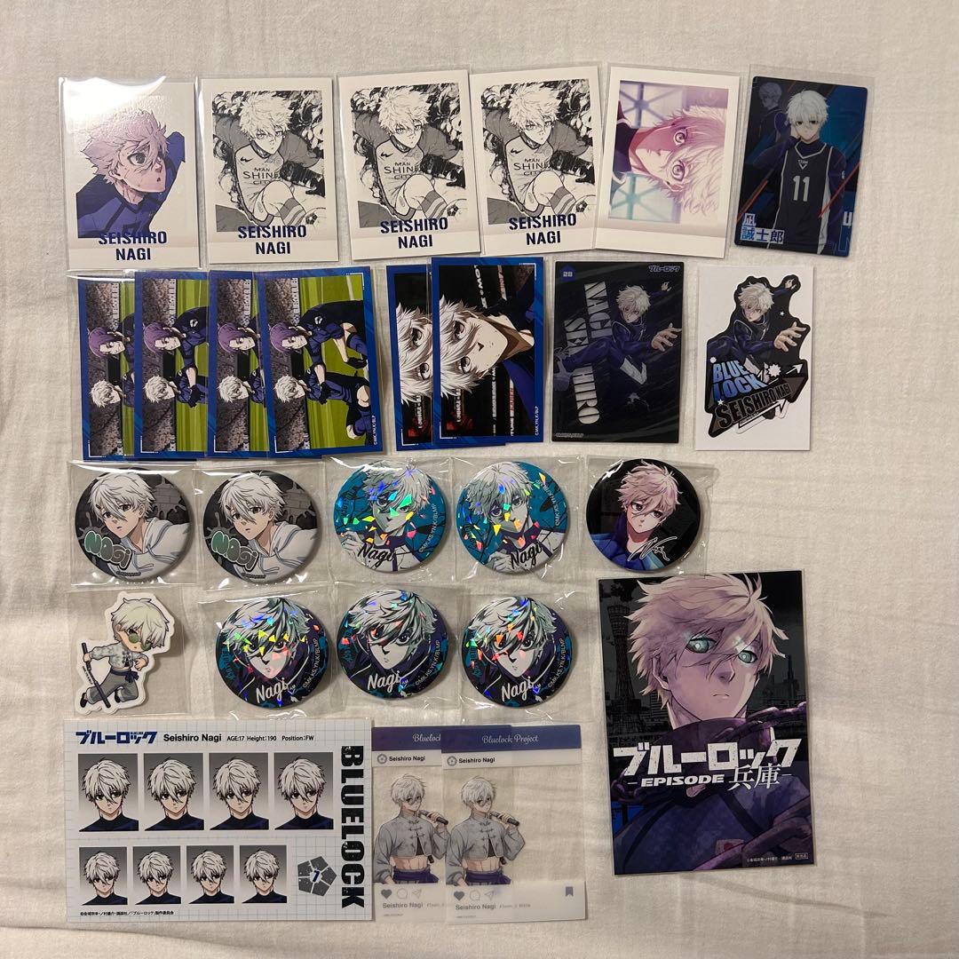 ブルーロック　凪誠士郎　缶バッジ　ポスカ　ぱしゃこれ　原画展　ステッカー　セット