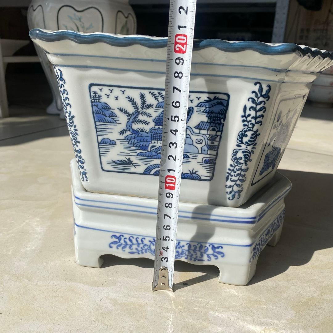 青磁の鉢 盆栽鉢 中国鉢 植木鉢 多肉植物鉢 小品盆栽鉢 山野草鉢