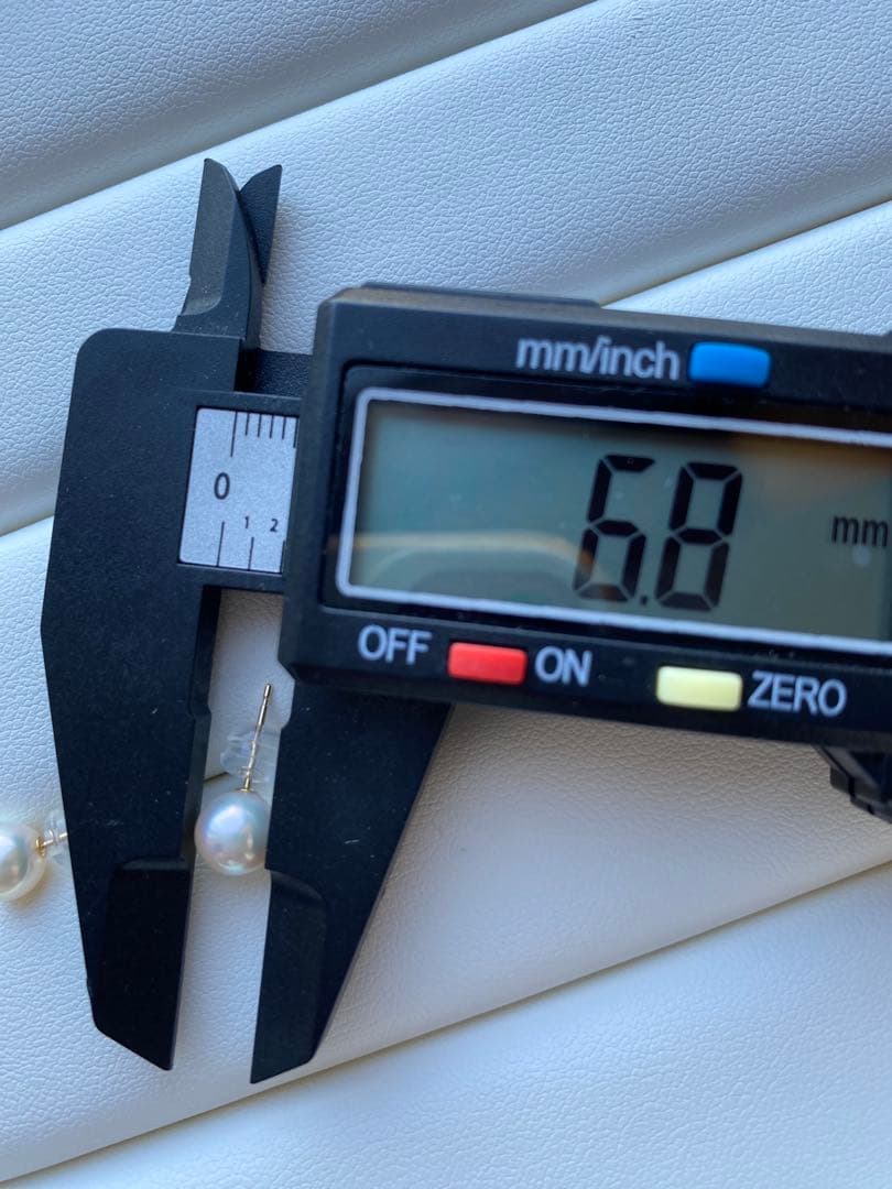 1804 あこや真珠　K18 テリ良い　6.5-7mmパールピアス　Aly手作