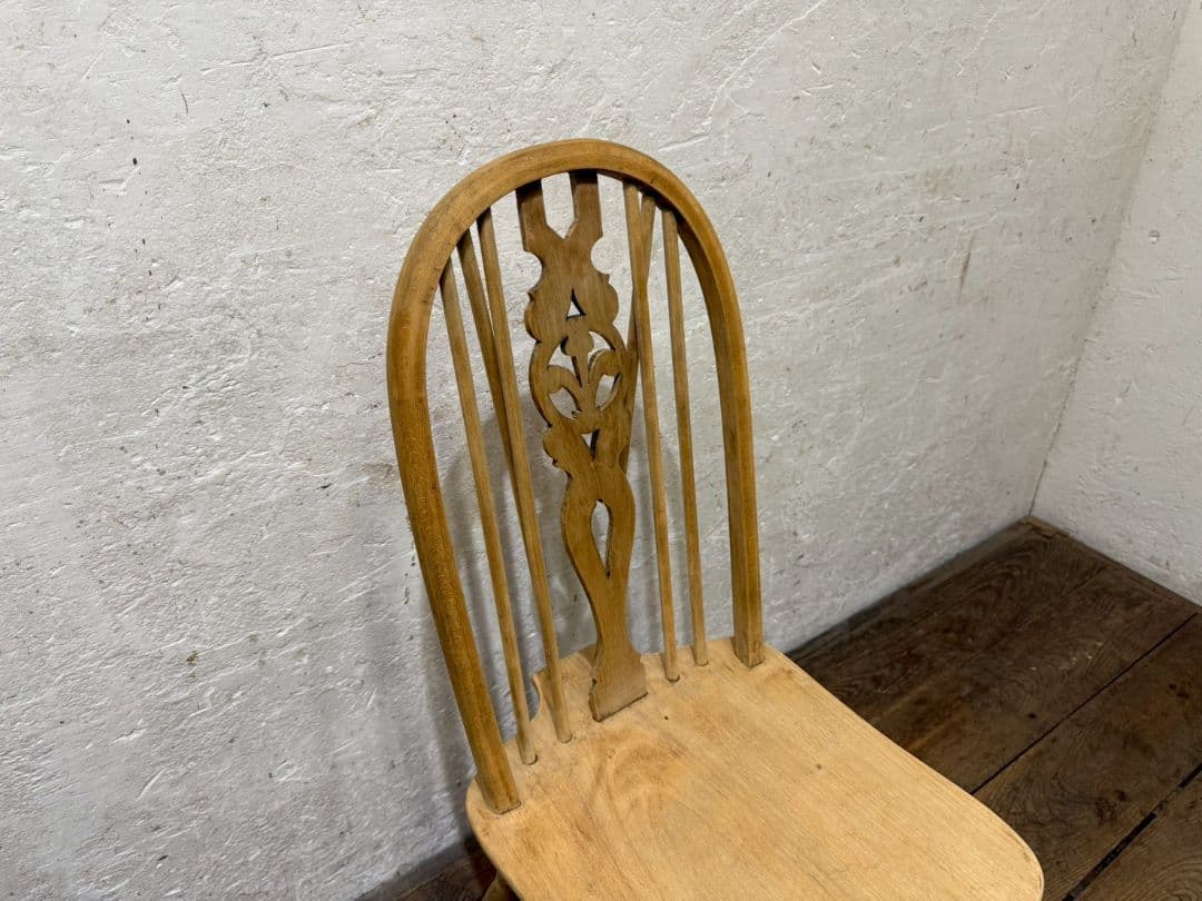 1154 ④英国アンティーク　ホイールバックチェア　イス　ウインザー　カフェ