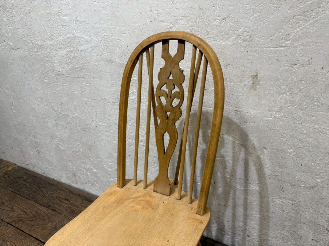 1154 ④英国アンティーク　ホイールバックチェア　イス　ウインザー　カフェ