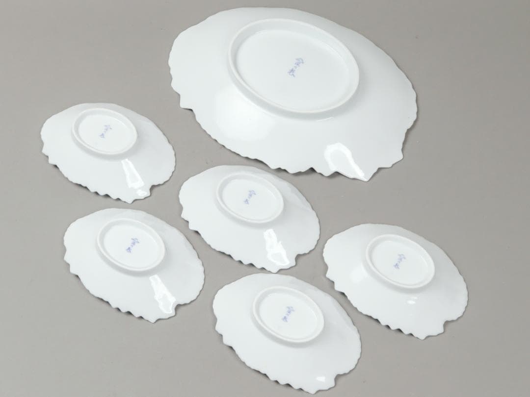 深川製磁 牡丹形 ベリーセット 6客 盛り皿 取り皿 共箱 未使用