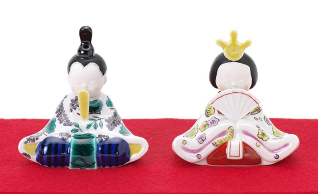 【ハコ】上出長右衛門窯 (九谷焼) 雛人形