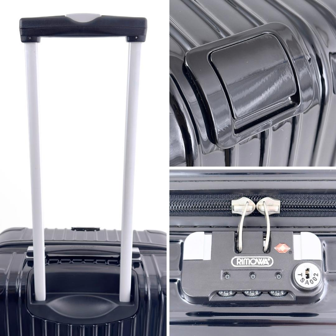 美品 リモワ サルサデラックス 58L 4輪 TSAロック チェックインM 黒