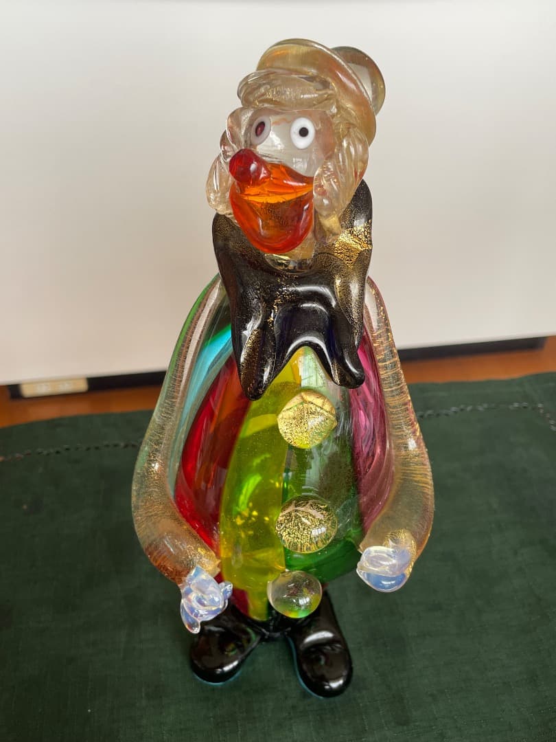ベネチアングラス　(ムラーノガラス) ピエロ　人形