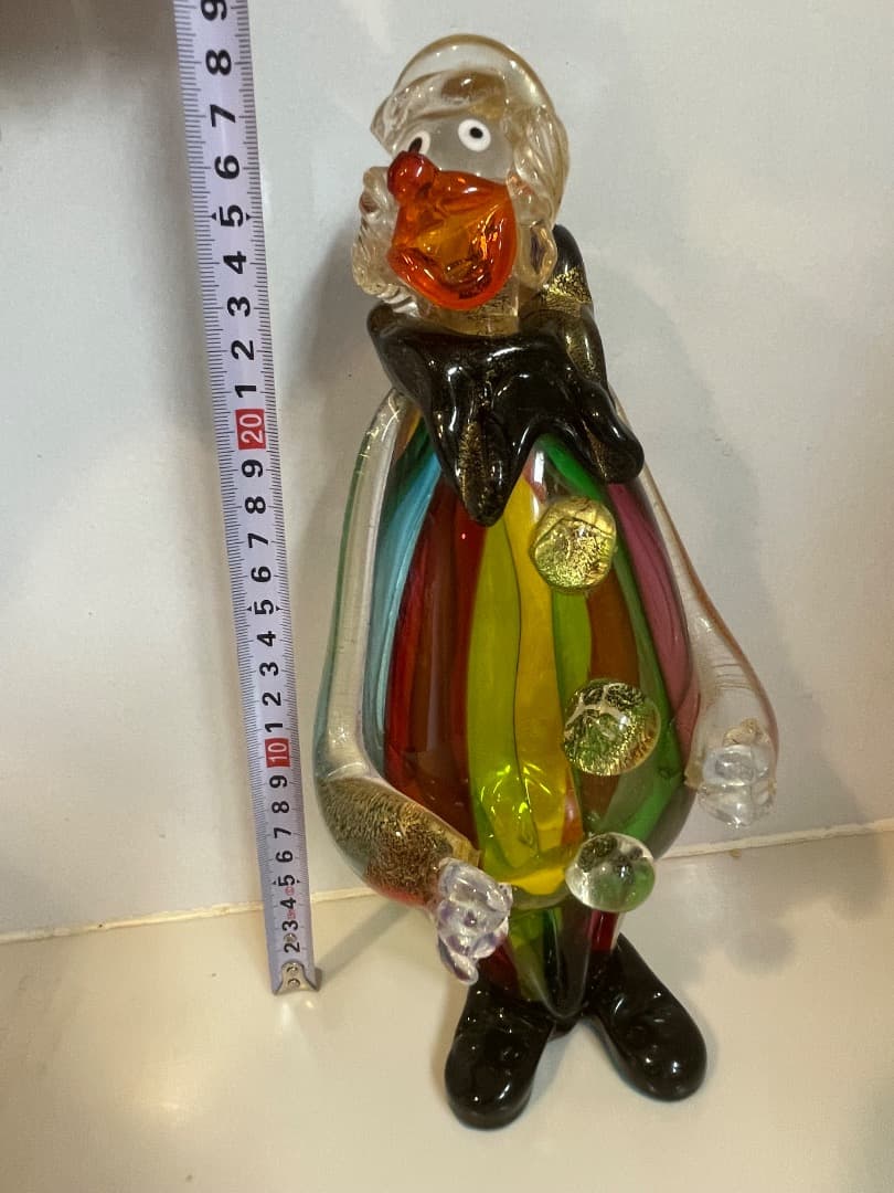 ベネチアングラス　(ムラーノガラス) ピエロ　人形