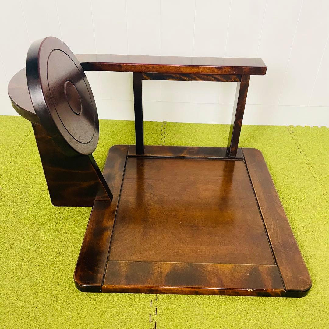 木製　ダークブラウン 円形背もたれ付き　星野民芸　星野民藝　1脚　座椅子