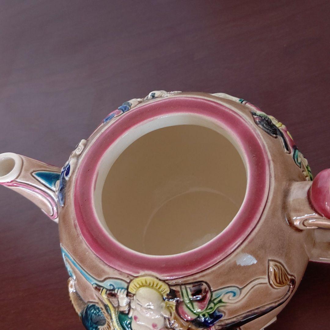 台湾の焼物　交趾焼　の急須　茶器　丑　牛