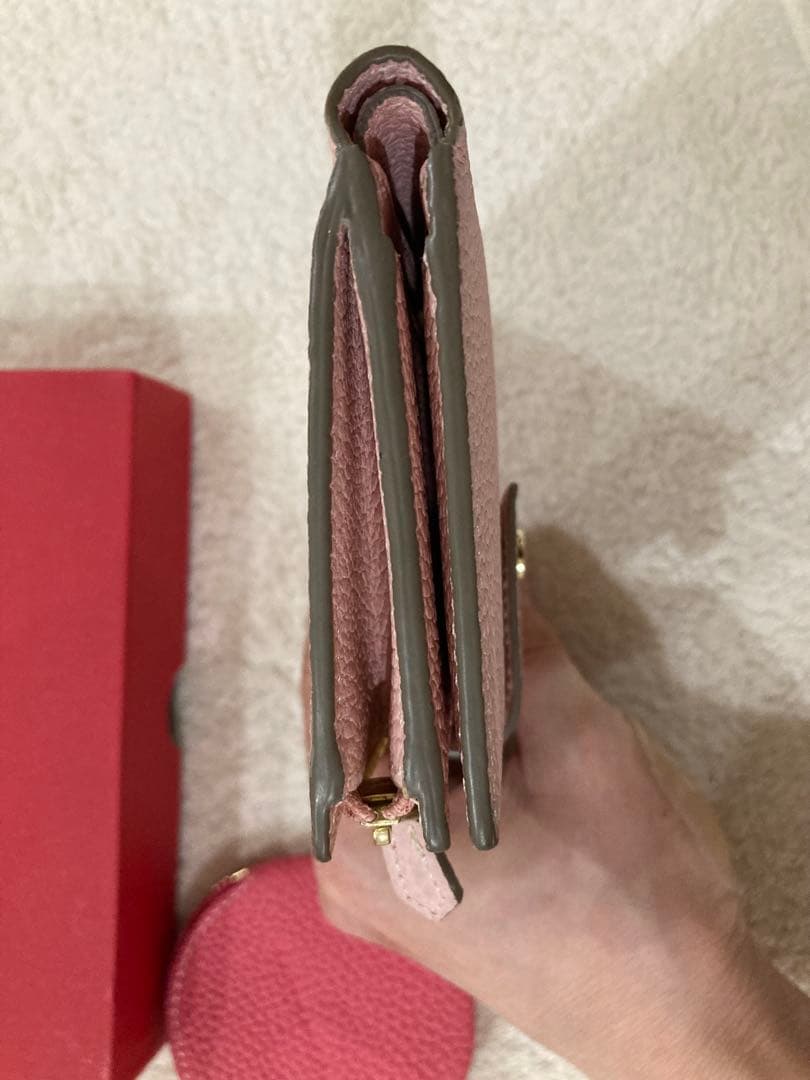 ボナベンチュラ　二つ折り財布　サクラピンク　おまけ付き