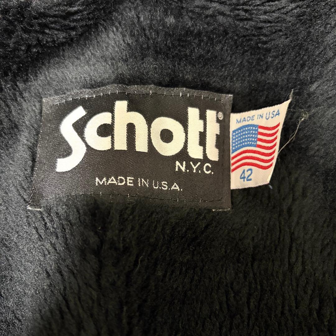 美品‼️schott641 42インチシングルライダース　インナーボア付