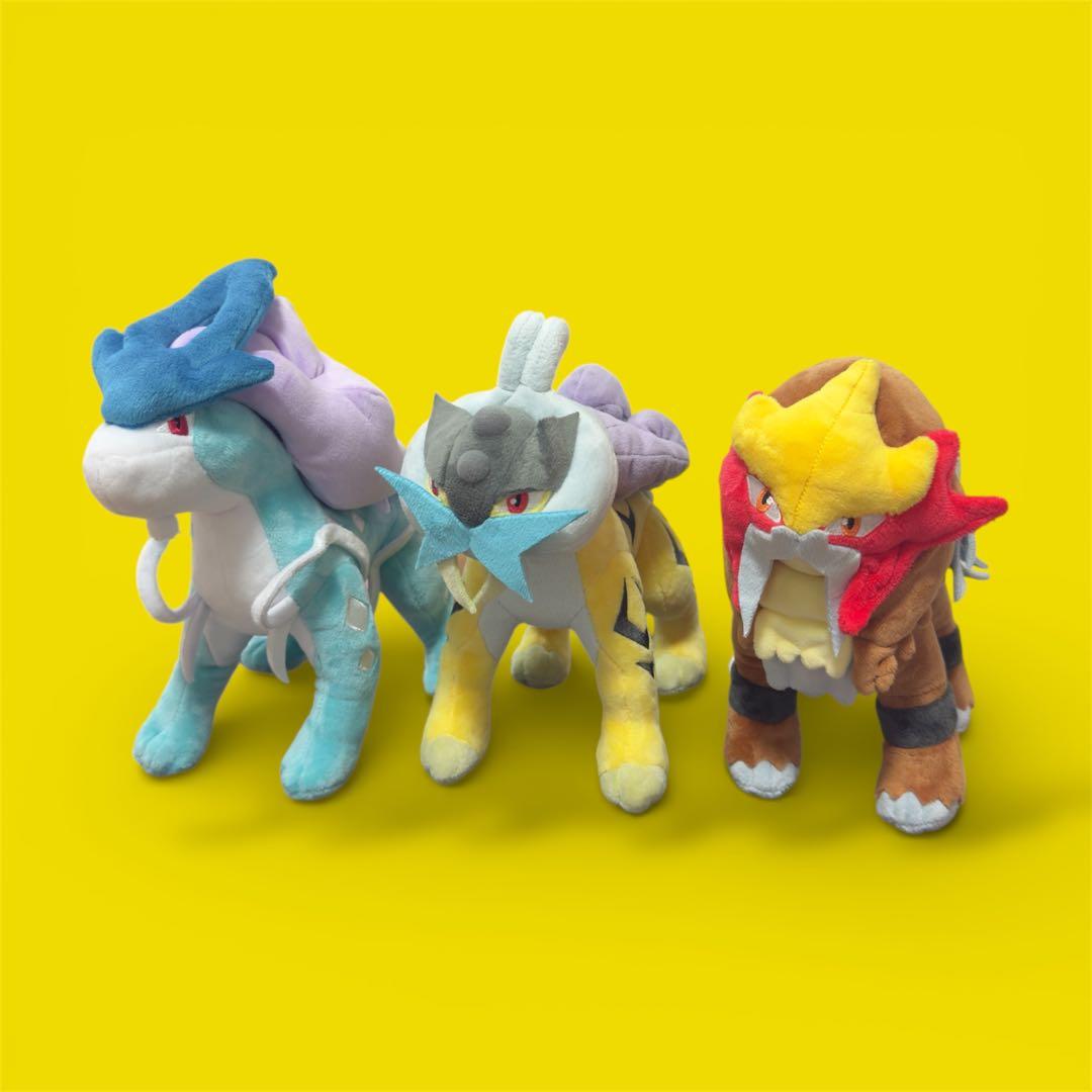 三英貿易 ポケットモンスター ぬいぐるみ 【ライコウ/スイクン/エンテイ】