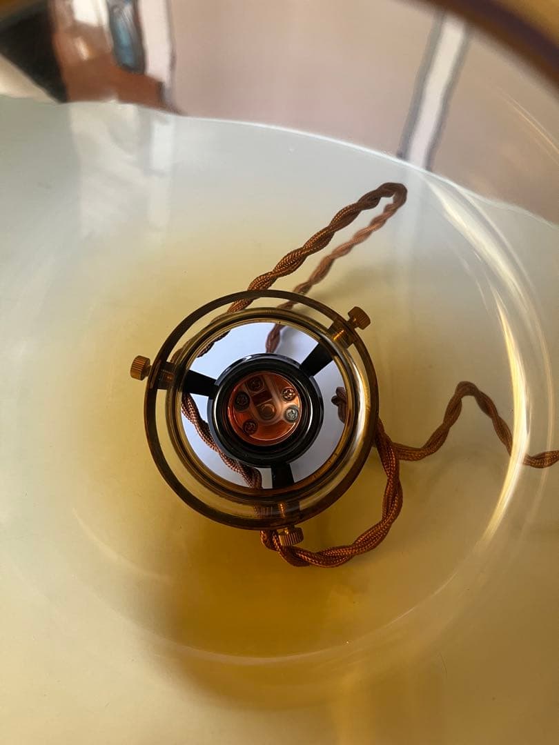 unico ウニコ　アプロス　ペンダントランプ　アンバーガラス　ヴィンテージ調