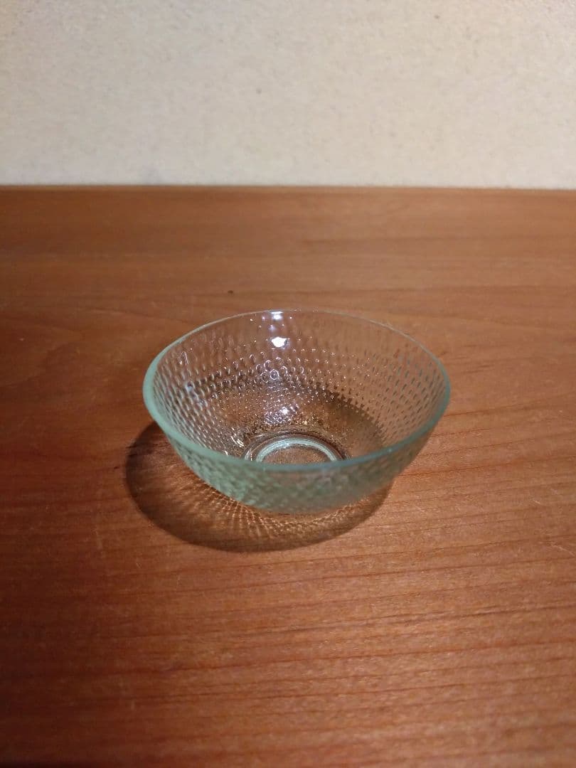 明治ガラス あられ紋 盃 猪口