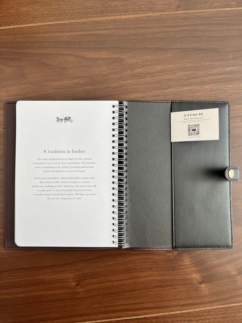 【新品未使用】COACH ノート カバー ブラウン
