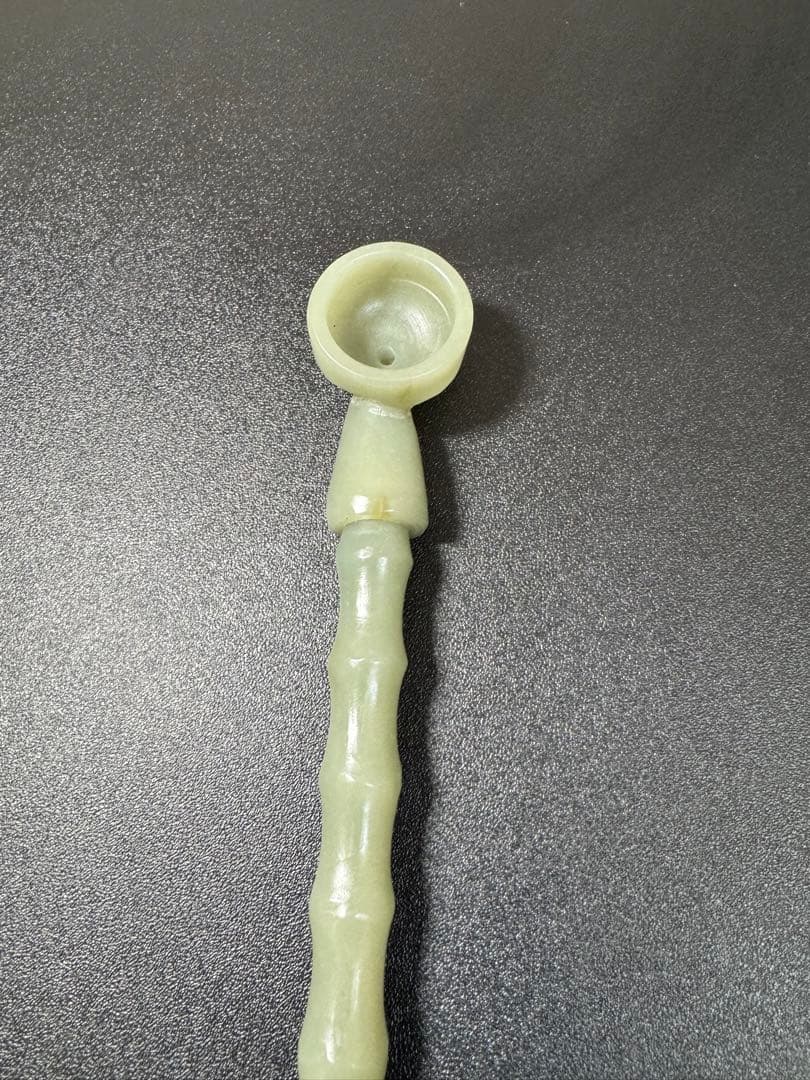 清時代 大型 和田玉 煙嘴 中国古代 喫煙具 玉器 本玉 和田玉 時代物 お守り