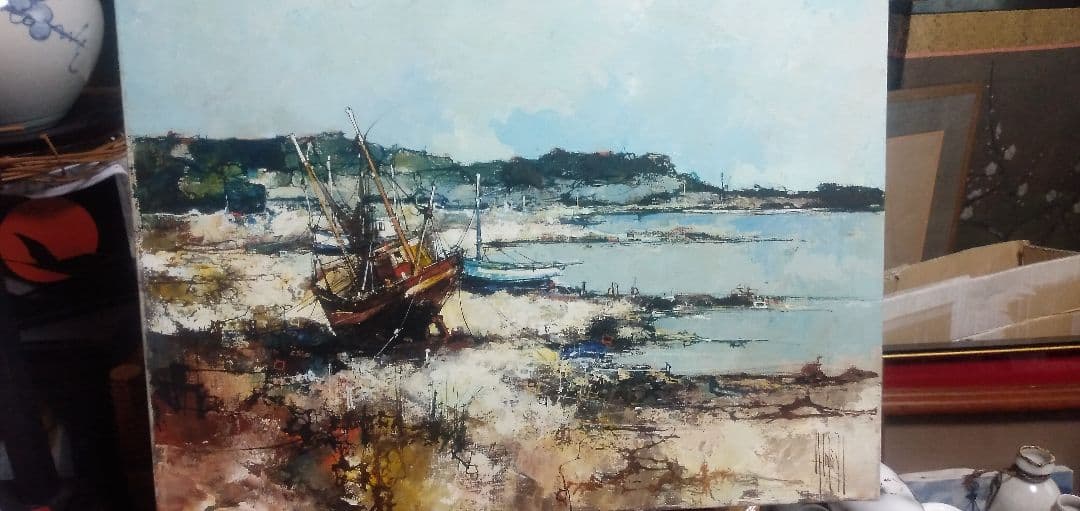 F12号直筆油絵ですサインはありますが読めないです