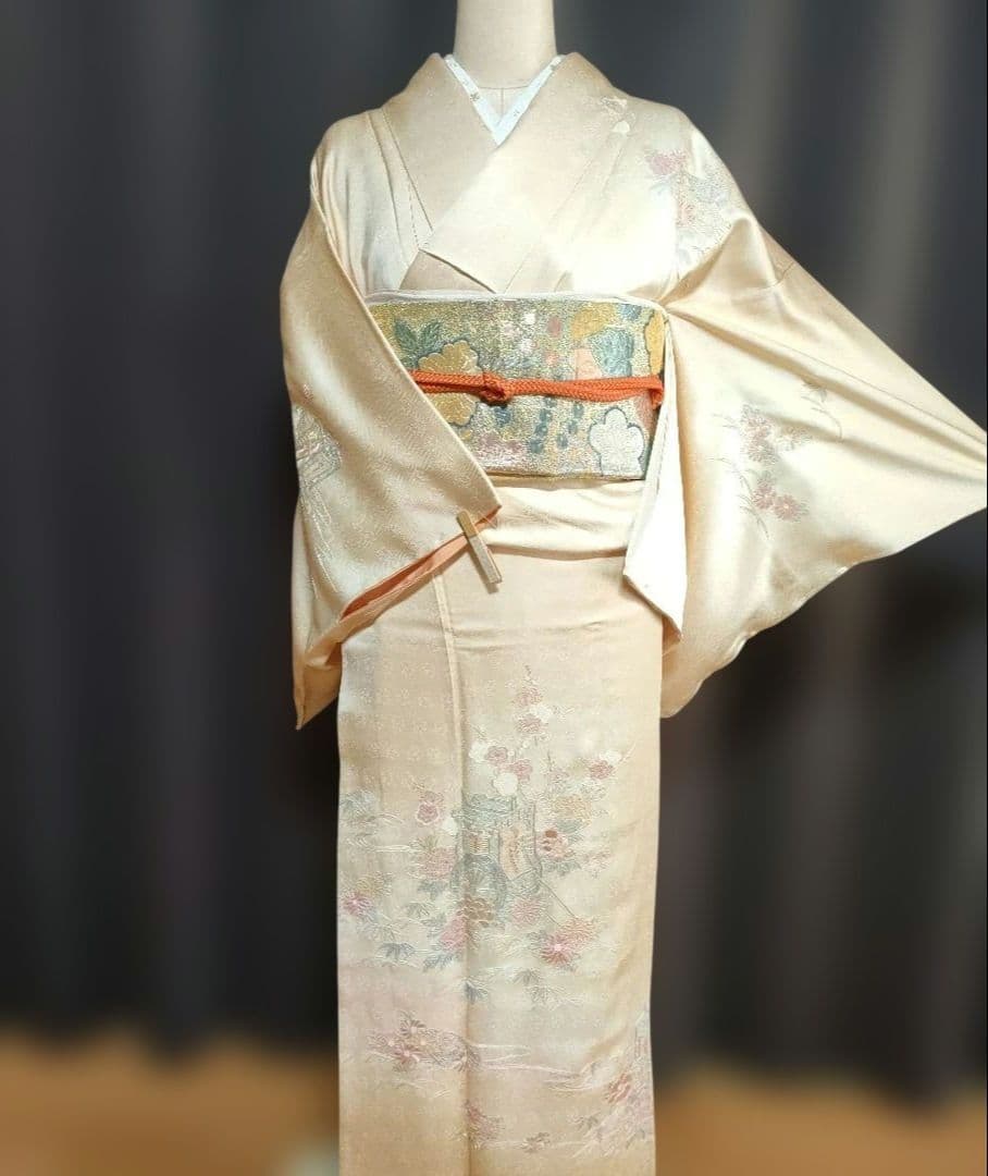 訪問着フルセット 刺繍 しつけ糸付き