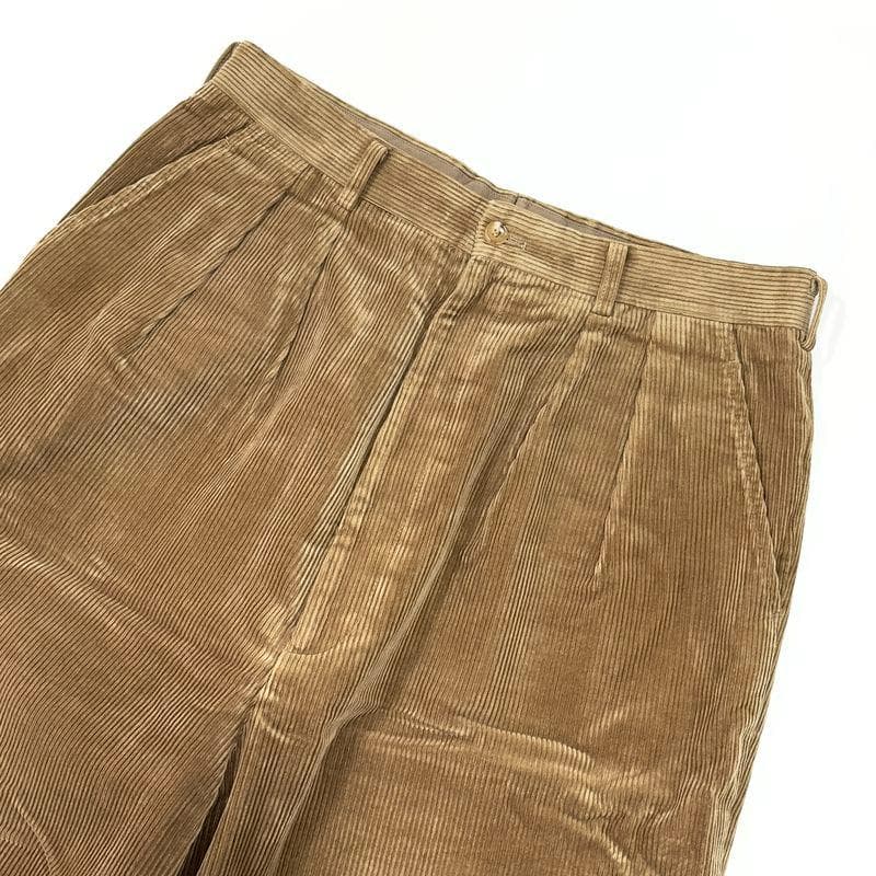 18AW コムデギャルソンオム 2タックワイドテーパードコーデュロイパンツ L