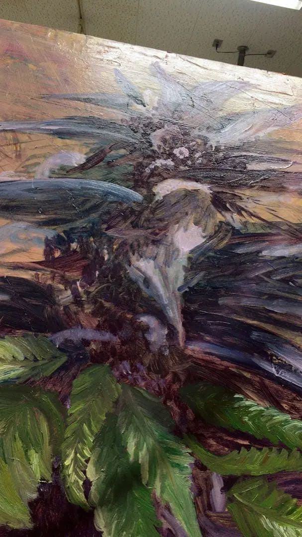 油絵 麻 大麻 マリファナ バッヅ  marijuana 値下げ