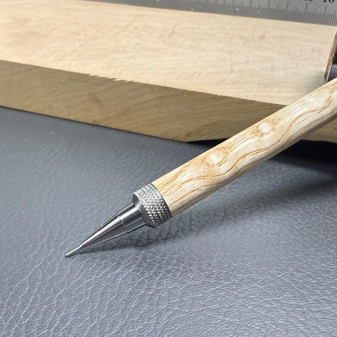 129タモ少し玉杢　PG-5用カスタム木軸　低重心Rタイプローレット