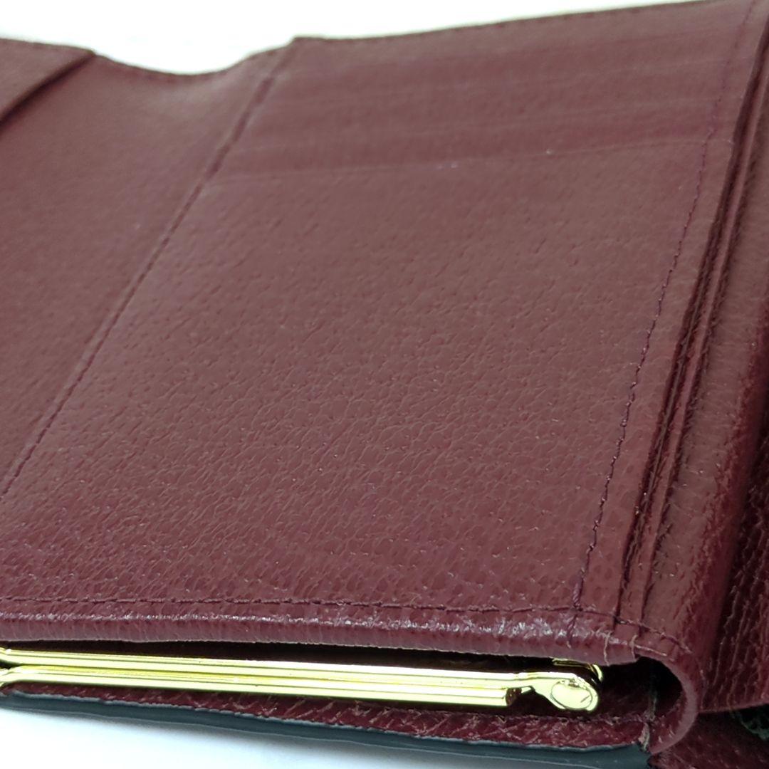 ヴィヴィアンウエストウッド/三つ折り財布/がま口タイプ/ワインレッド系　「美品」