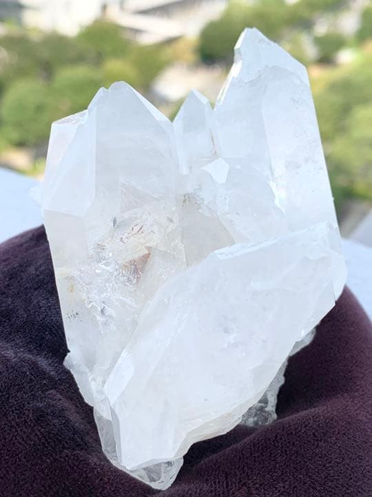 天然石　チタニウムインクォーツ　原石　クラスター　A68