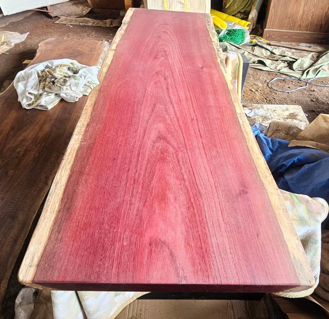 パープルハート　一枚板　ダイニングテーブル　カウンター　テーブル　ウォールナット