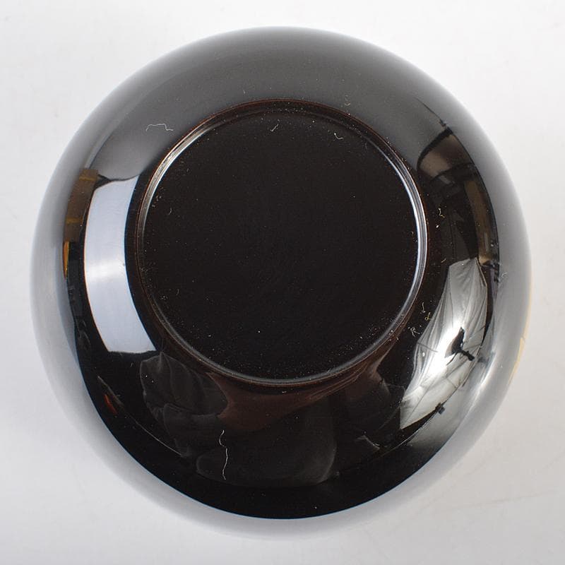 茶道具　鱗鶴蒔絵　大棗　堀内宗完(兼中斎)極め箱　M　R7198