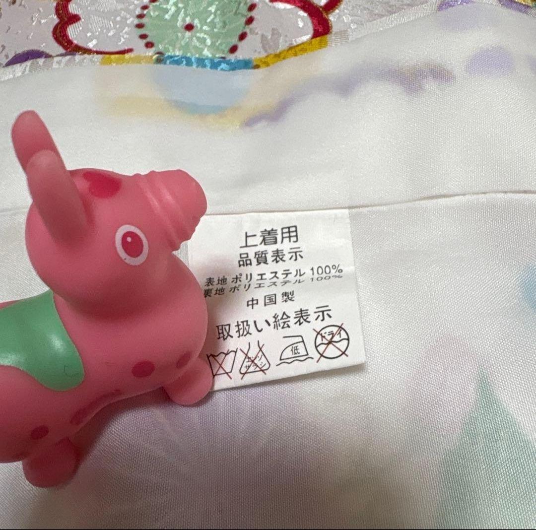 7歳 七五三着物セット　和装小物　結び帯　白着物　桜　七五三　着物