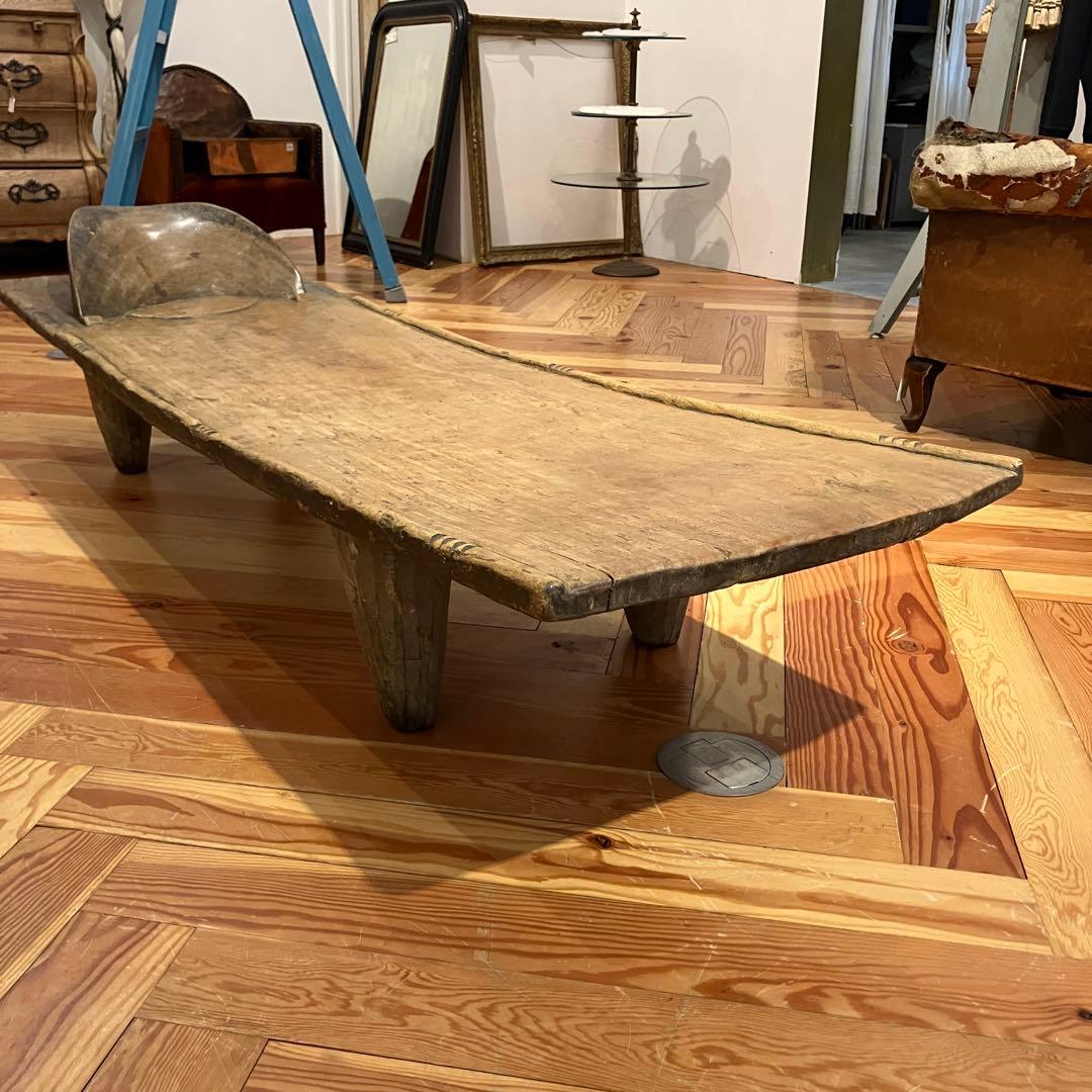 アフリカンローテーブル　幅広　木製　2m