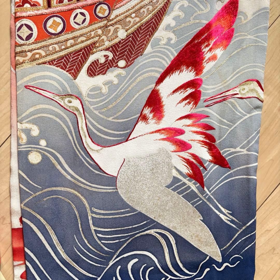 アンティーク 振袖 成人式 婚礼 花嫁衣装 大正ロマン 鶴