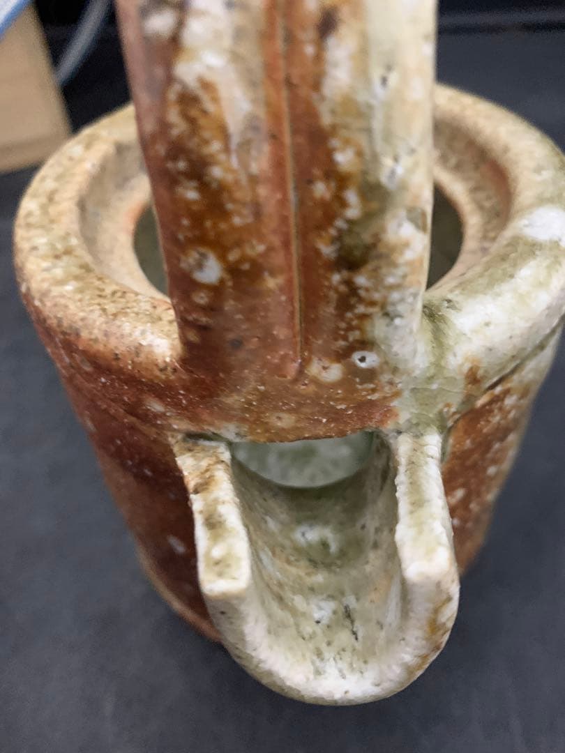 高橋春斎作　信楽焼　酒器　栞共箱付き