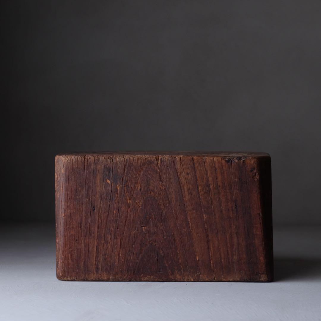 欅材 古い作業台　花台 展示台 オブジェ 古道具 骨董 アンティーク レトロ