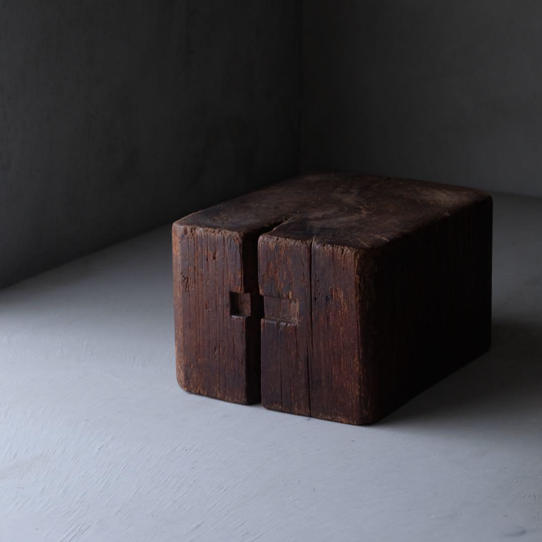 欅材 古い作業台　花台 展示台 オブジェ 古道具 骨董 アンティーク レトロ