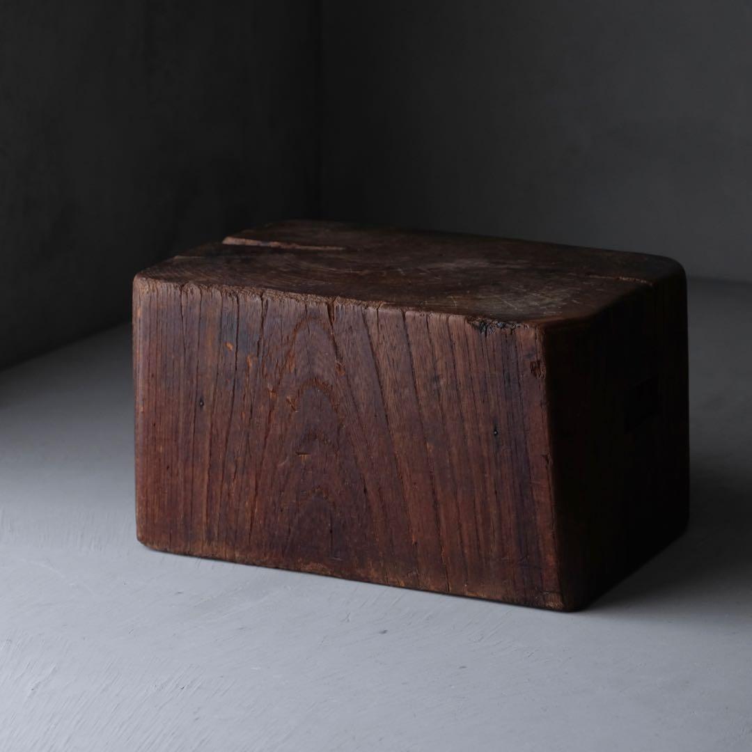 欅材 古い作業台　花台 展示台 オブジェ 古道具 骨董 アンティーク レトロ