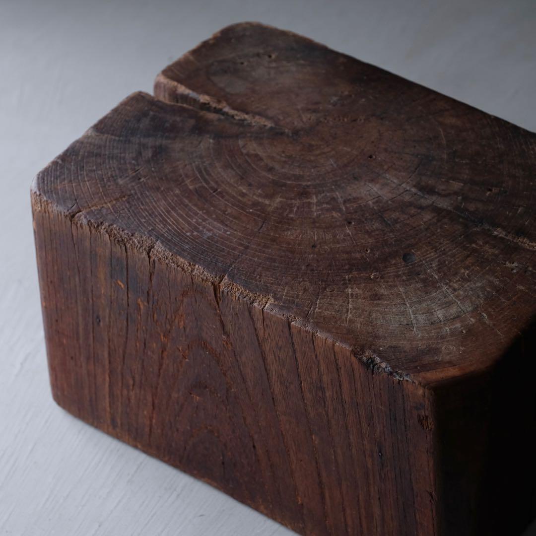 欅材 古い作業台　花台 展示台 オブジェ 古道具 骨董 アンティーク レトロ