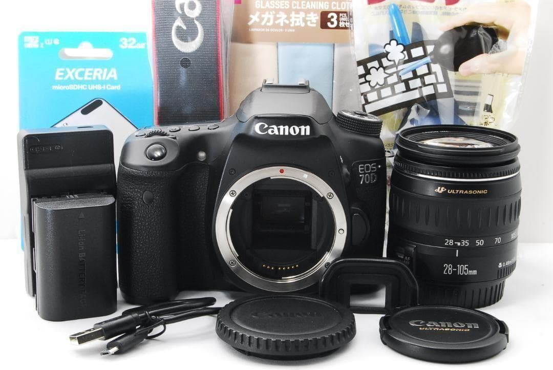 Canon EOS 70D スマホ転送機能搭載！ 近～中望遠レンズ付き♪