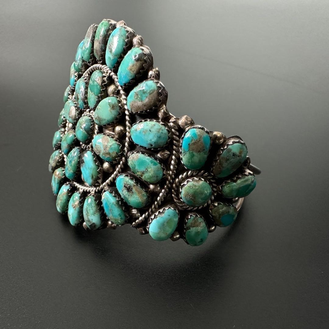 Navajo JW刻印　クラスターターコイズ バングル