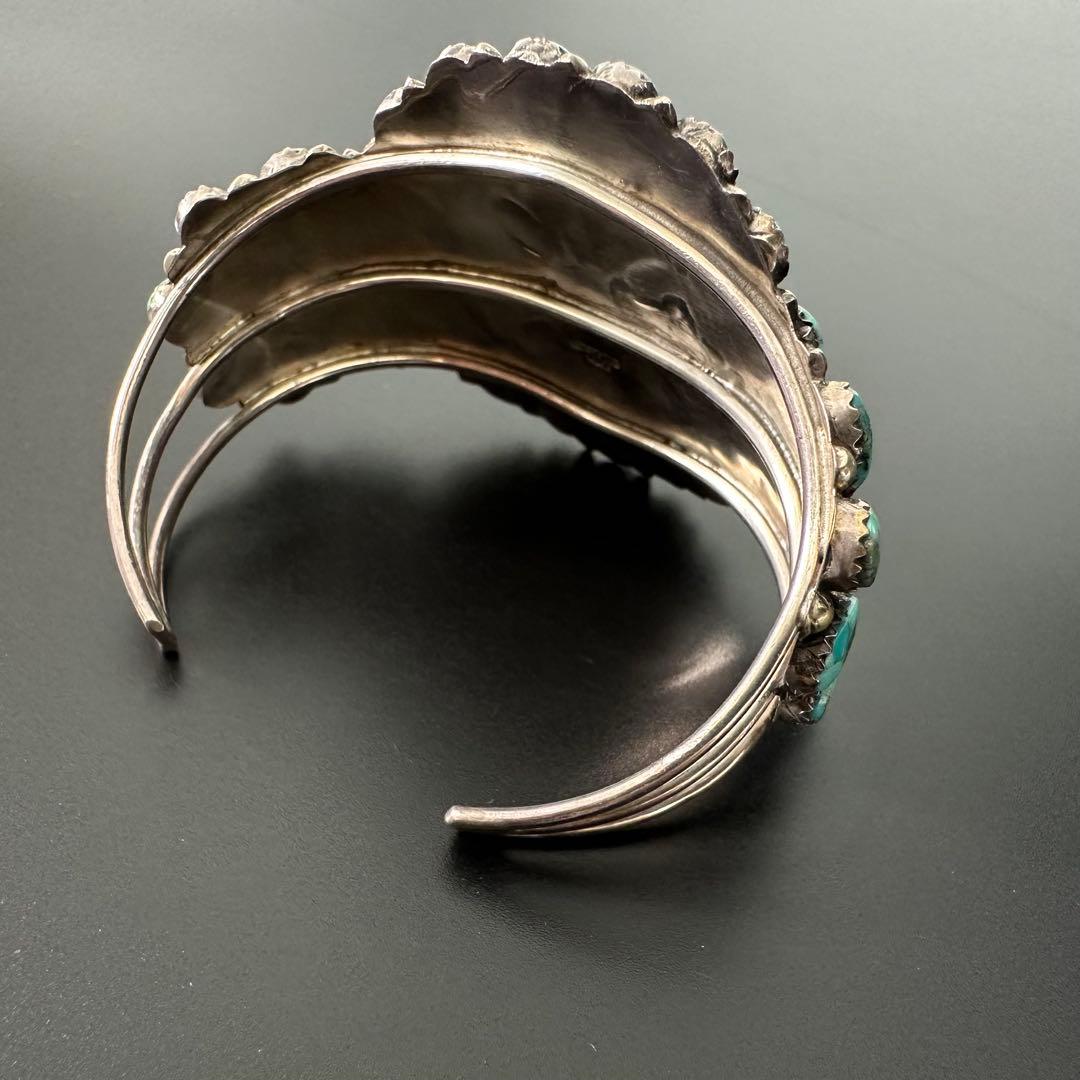 Navajo JW刻印　クラスターターコイズ バングル