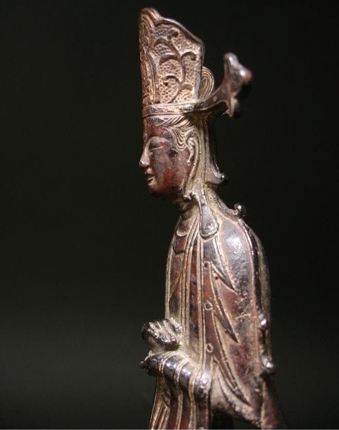 【白鳳仏】◆『金銅救世観音菩薩立像「壬子年十月吉日作之」銘』仏像◆検）飛鳥仏