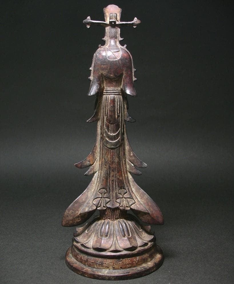 【白鳳仏】◆『金銅救世観音菩薩立像「壬子年十月吉日作之」銘』仏像◆検）飛鳥仏