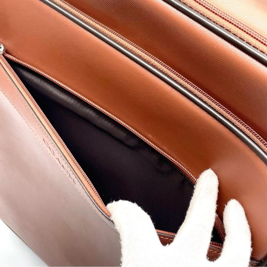 【極美品】コーチ キャリーケース レザー スーツケース 南京錠 ポーチ付 茶