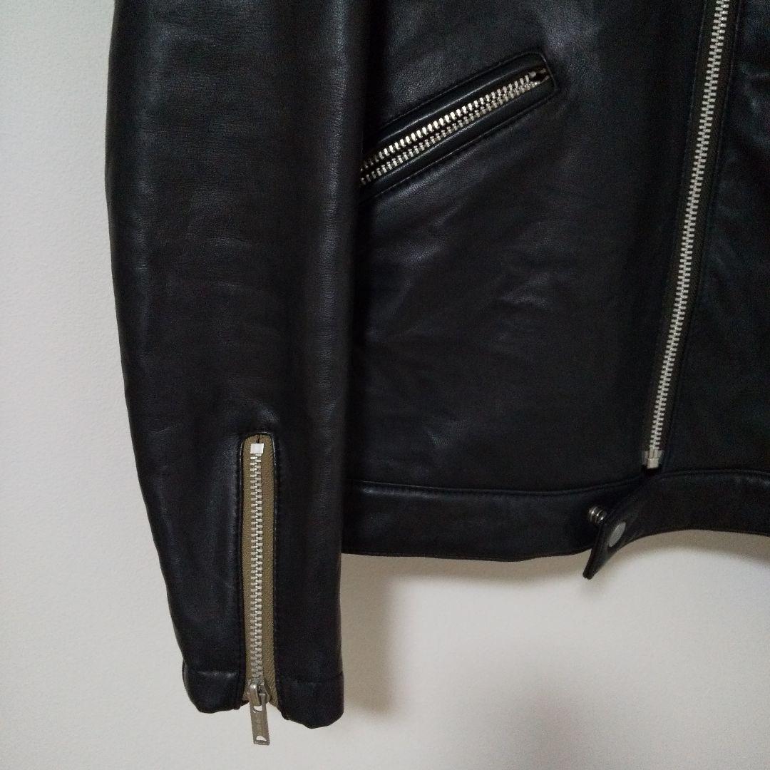 ヒステリックグラマー■フード付きレザーライダースジャケット■定価84000円