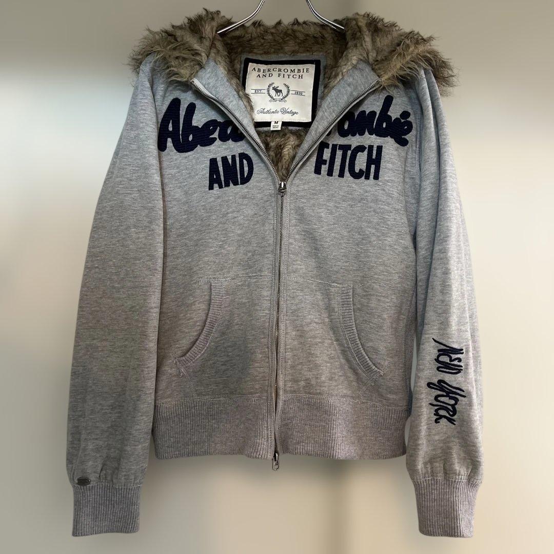 00s Abercrombie&Fitch アバクロ ファー パーカー y2k