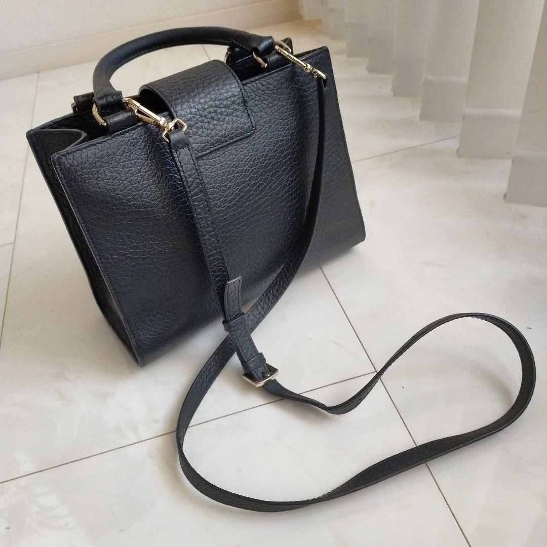 furlaフルラ フロー ショルダーバッグ 2way ブラック レザー